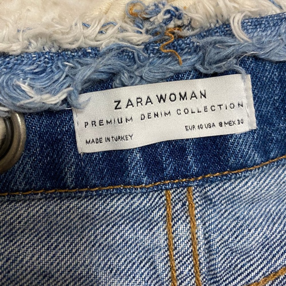 Zara Premium Denim Cropped Jeans with Rope Belt - Picture 4 of 4